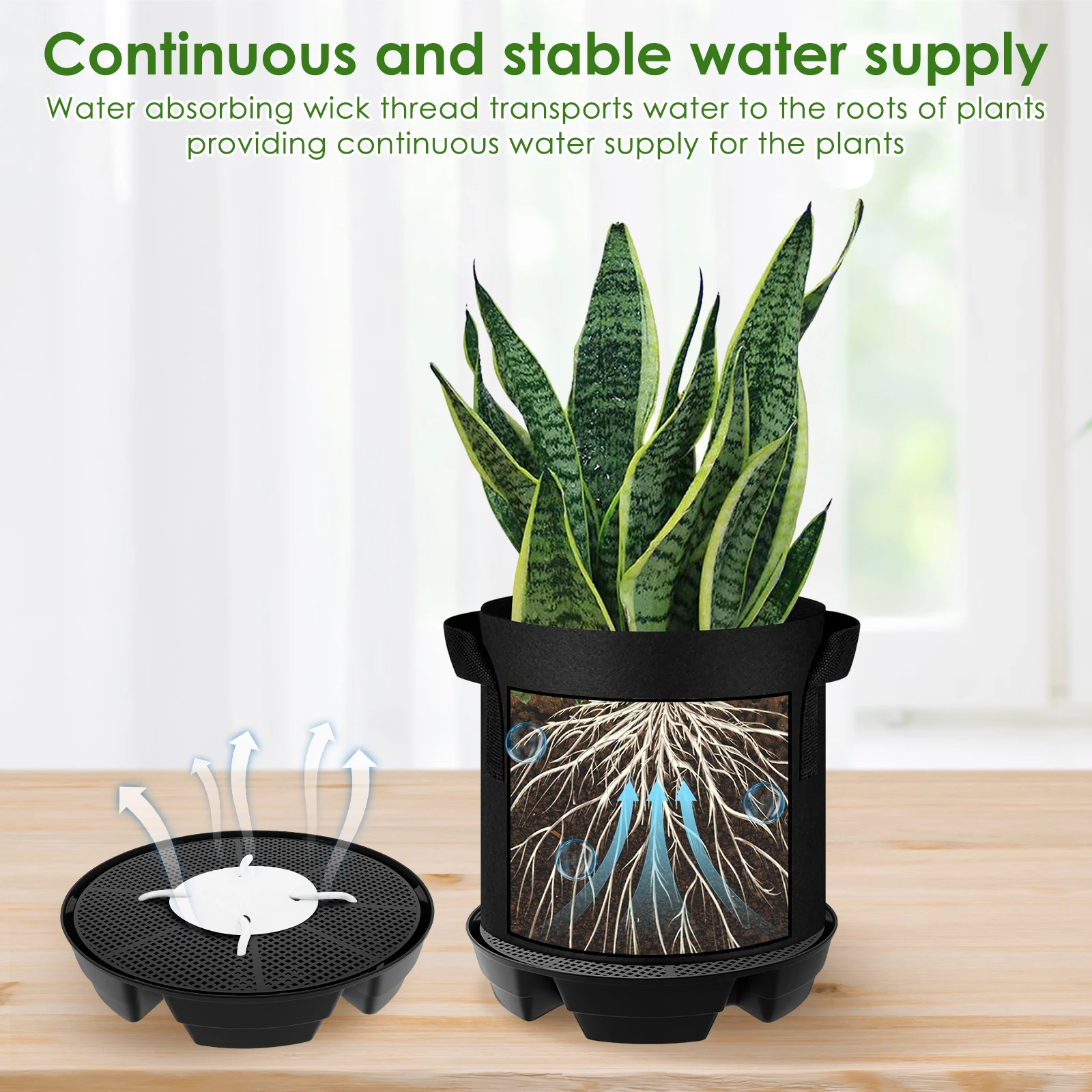 Drip Tray Saucer - 4Pcs Flower Pot Base 2.8L Self-Watering