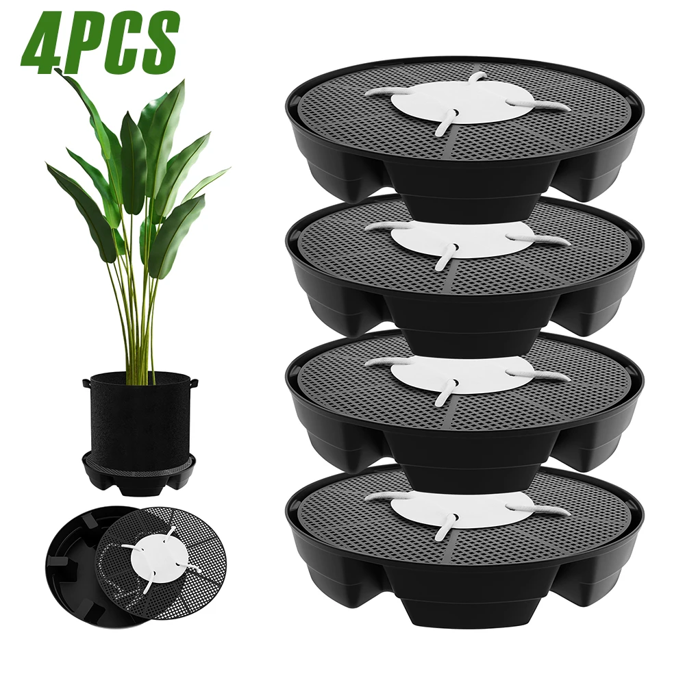 4Pcs Flower Pot Base 2.8L Self - Drip Tray Saucer review and price