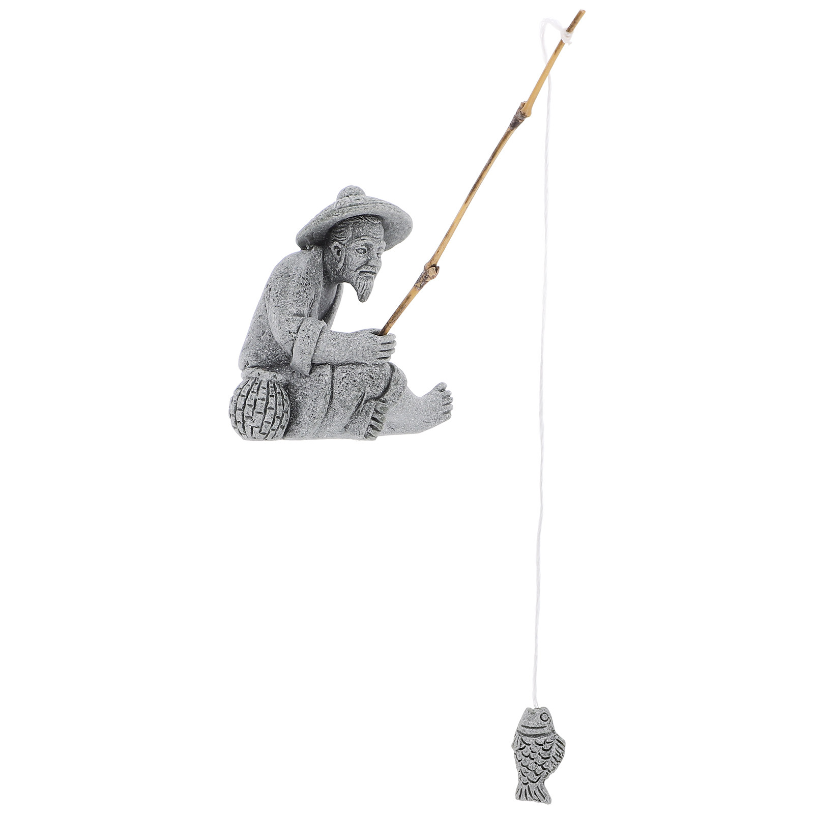 Fine Sandstone Fisherman Figur - Bonsai Garden Landscape Design review and price