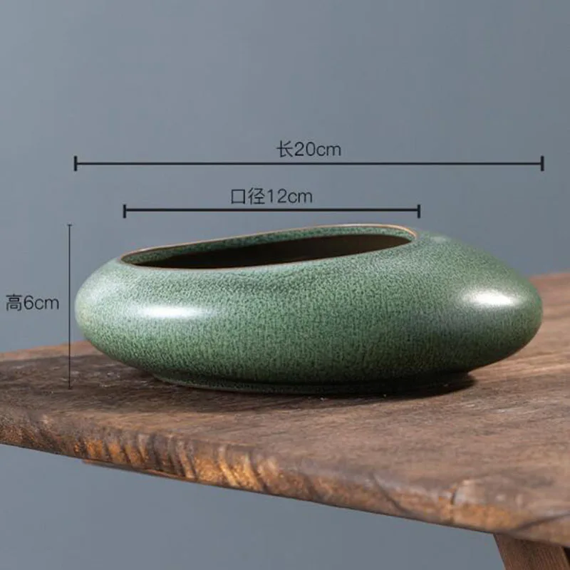 Coarse Pottery Bonsai Vase Gre - Bonsai Garden Art review and price