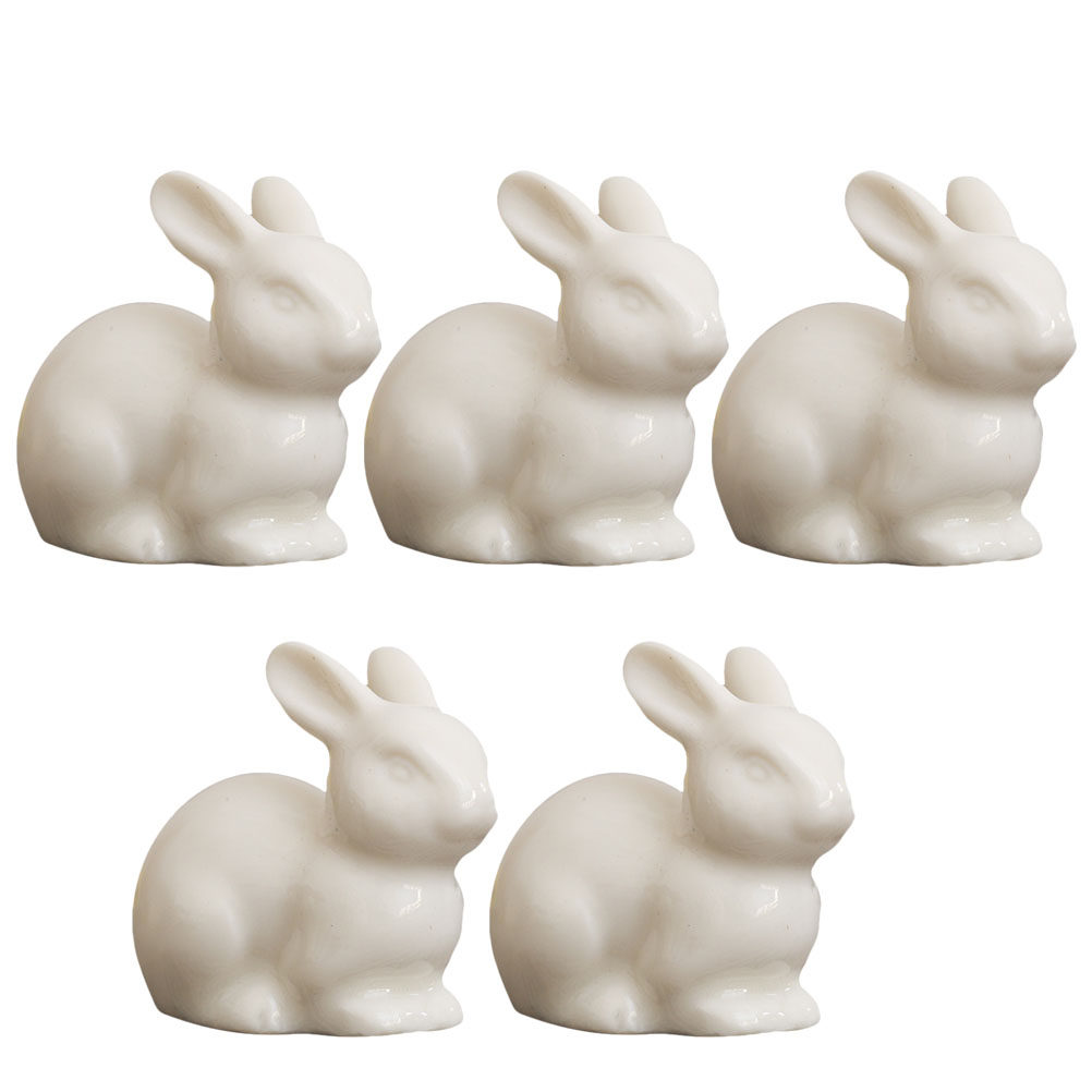 5Pcs Small Ceramic Rabbit Deco - Bonsai Garden Landscape Design review and price
